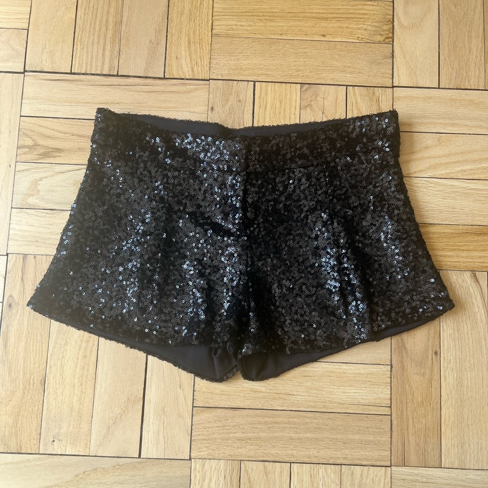 Sequin Black Women's Shorts